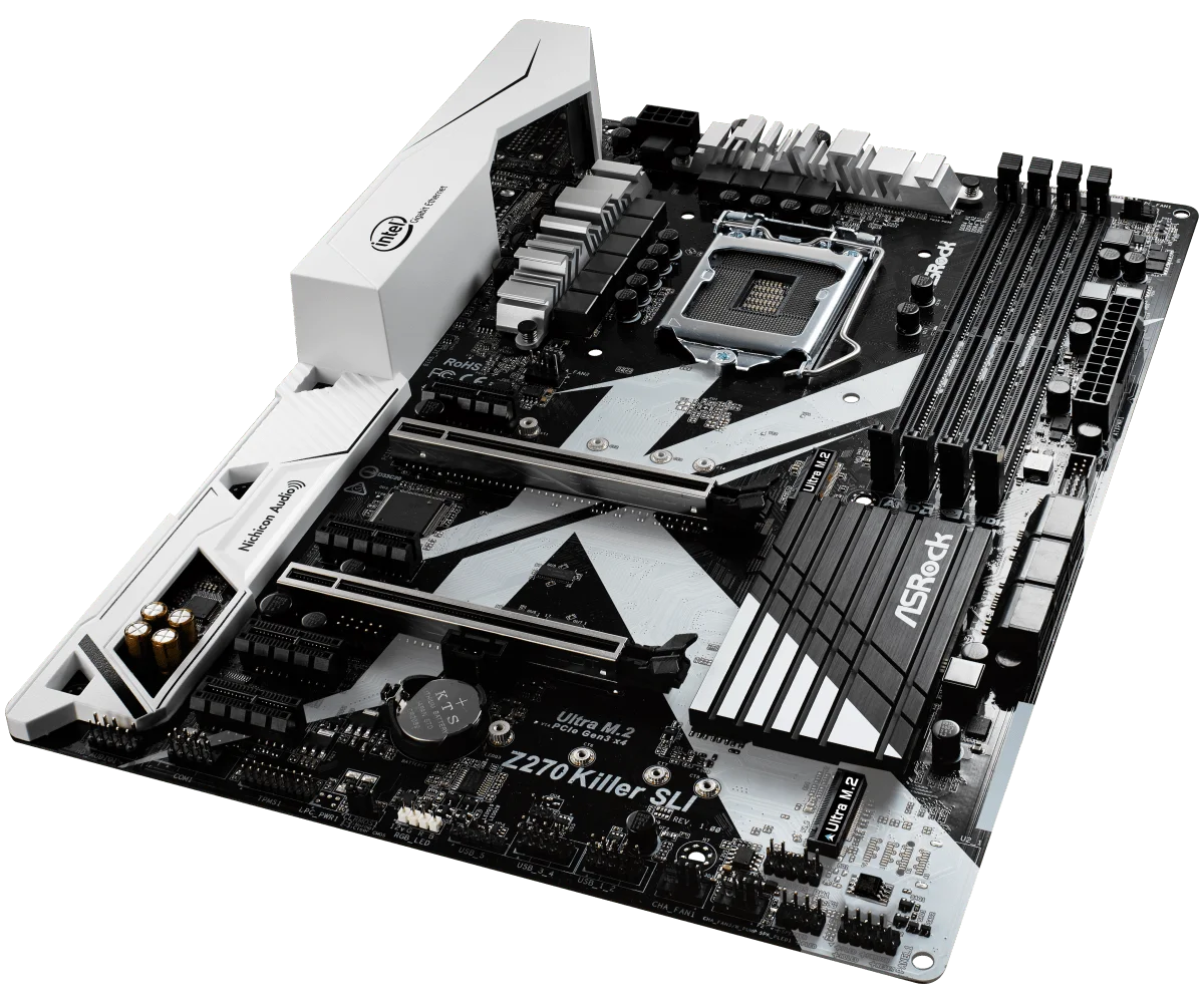 Материнская плата ASROCK Z270 KILLER SLI 1151 DDR4 ATX поддержка 6 поколений 7 I3 8100 | Компьютеры и