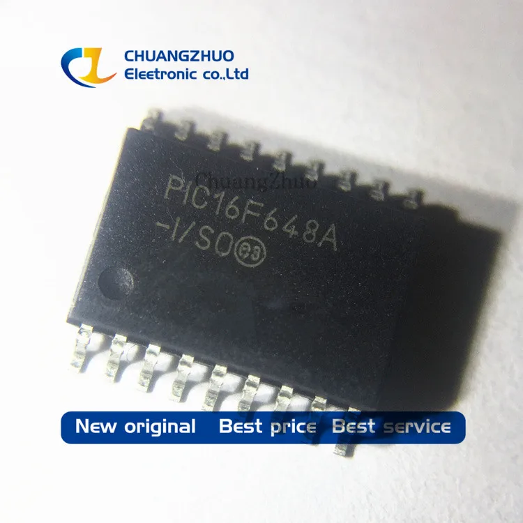 

5pcs/lot PIC16F648A-I/SO PIC16F648A MCU 8BIT 7KB SOP-18 IC.