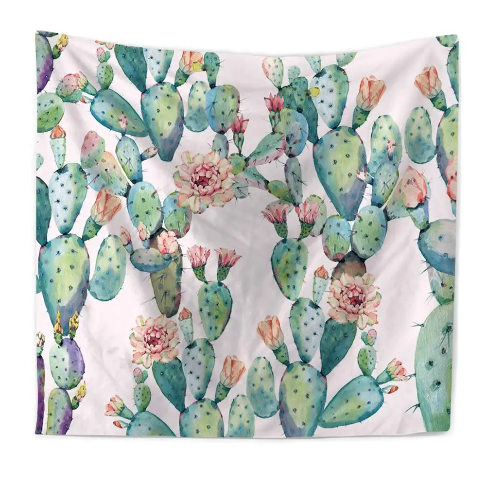Cactus Printing 04 Растение кактус окно гобелен макраме настенный пляжное полотенце одеяло для сидения мексиканское украшение дома Бохо колледж общежития Декор - Цвет: Cactus Printing 04