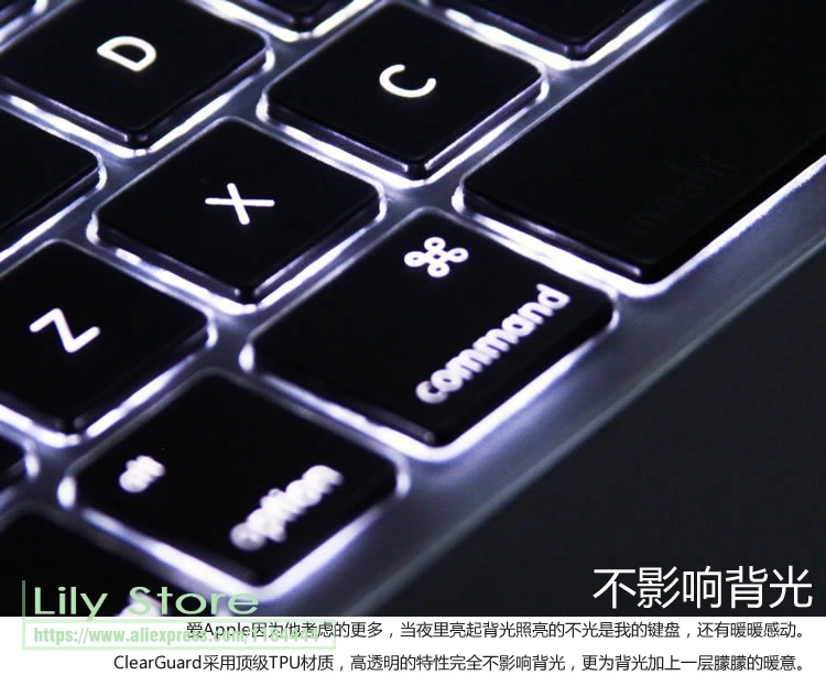 Мягкий защитный чехол для клавиатуры hp Spectre X360 13,3 дюйма для ноутбука hp Spectre X360( новейшая модель) 1" прозрачный