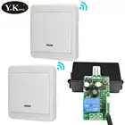Светодиодный выключатель с ДУ, настенная панель, беспроводные переключатели освесветильник, для коридора, комнаты, 433, 315, 110, 220 В переменного тока, 85-240 В