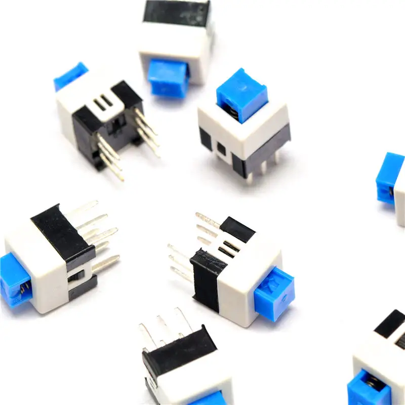 

7 * 7MM flat head self-locking switch double row / 6-pin charger switch