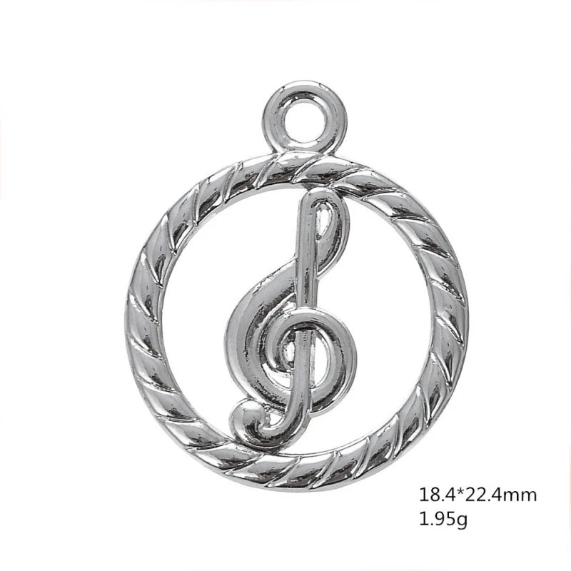 30pcs Vintage Music Note Dangles Charm Hang Pendant Jewelry Finding Accessories DIY Necklace/Bracelet Keychain for Men/Women | Украшения и