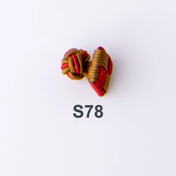 S78 Модные Шелковые Узлы запонки Многоцветный ручной работы эластичная двойная веревка квадратная манжета Кнопка соединитель для мужчин рубашка подарок на день рождения - Окраска металла: S78