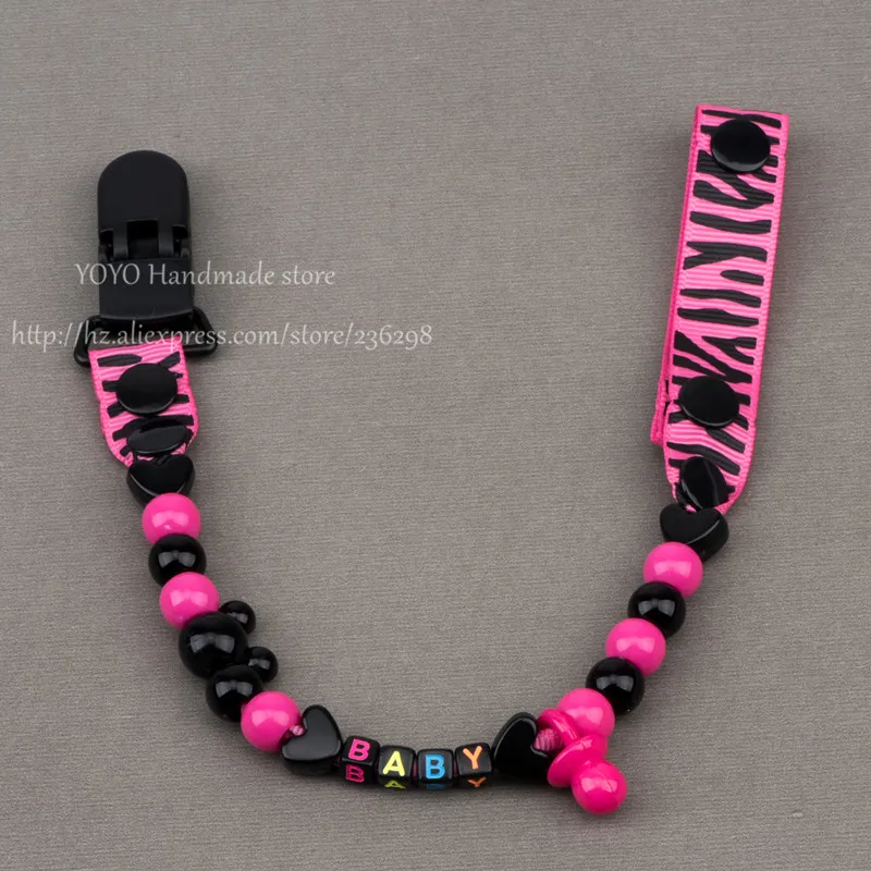 Персонализированная-любое имя ручной работы черно-белая умная заколка-пустышка