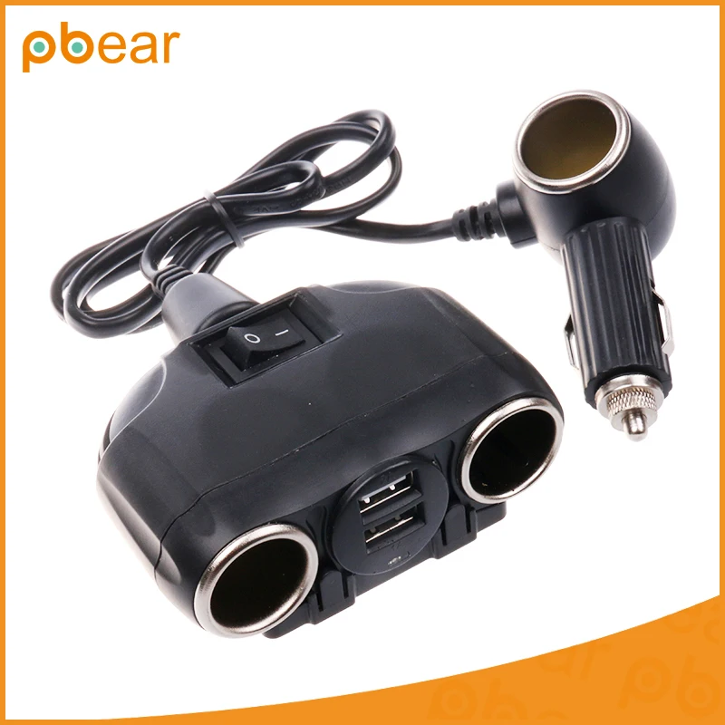 3 way 2 USB Автомобильное Зарядное устройство водить авто розетки прикуривателя