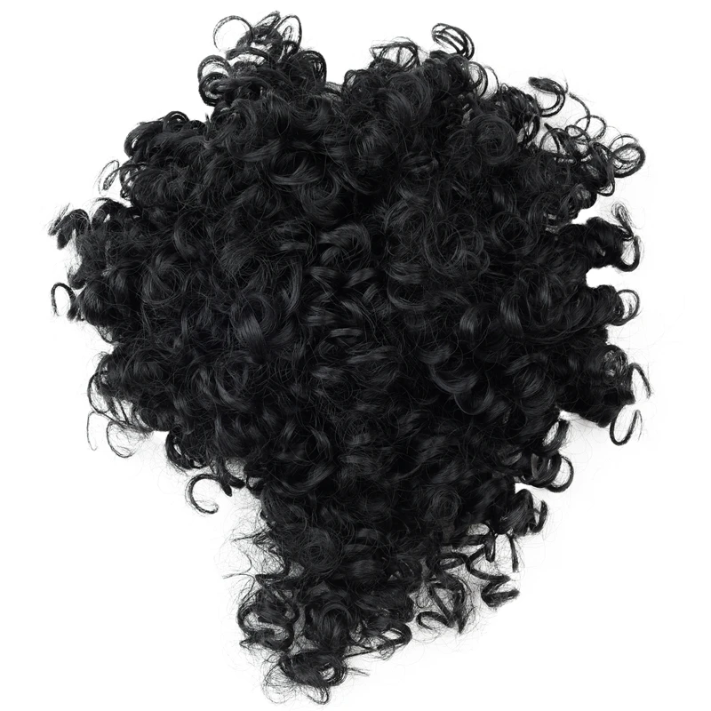 DinDong короткий афро кудрявый Updos парик синтетический зажим в основы конский хвост наращивание волос хвост накладные волосы конский хвост с челкой