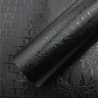 black crocodile leather grain texture vinyl car wrap sticker decal film adhesive sticker interior car styling covering wrapping