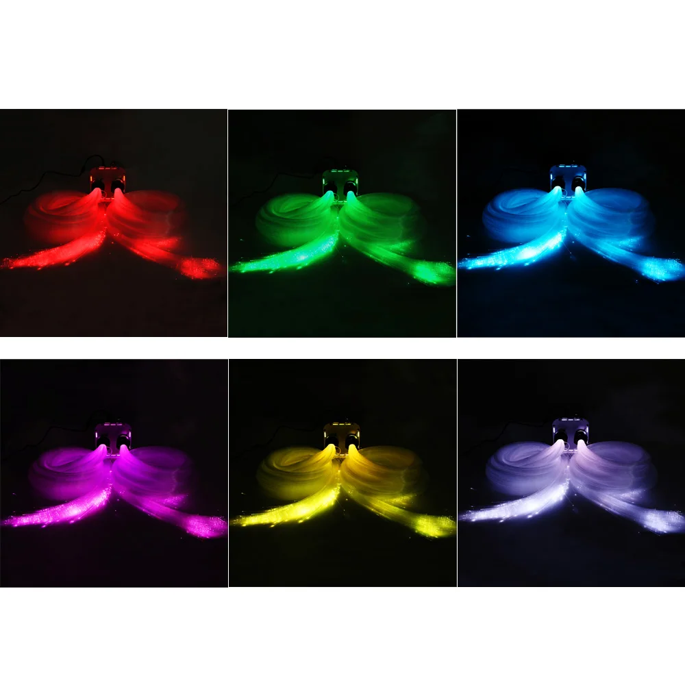 32 Вт мерцающий RGB двойной светодиодный волоконно-оптический Звездный потолочный комплект 2 пряди 1000 шт. 0,75 мм 5 м оптическое волокно для потолка звездного неба