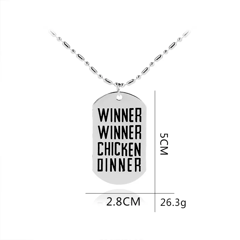 Курица ужин Dog Tag победитель кулоны с надписью армия табличка Подвеска для мужчин