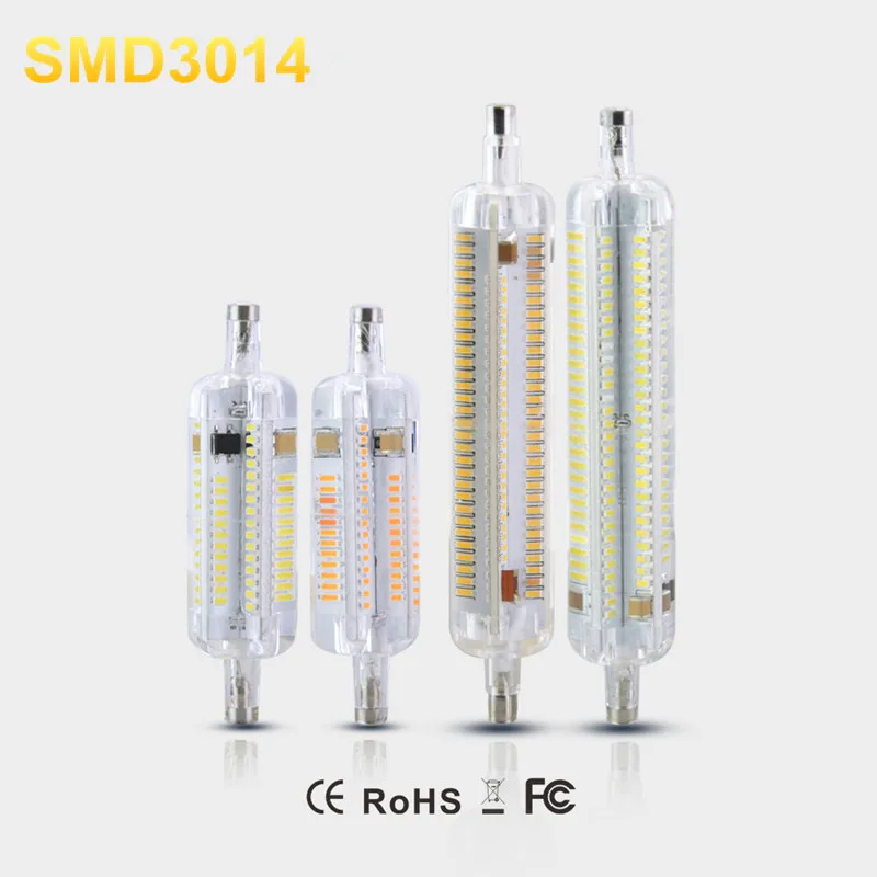 Светодиодная лампа R7S SMD3014 4014 2835 серия Sicilon 78 мм 118 лампы 5 Вт 7 10 15 заменяемые