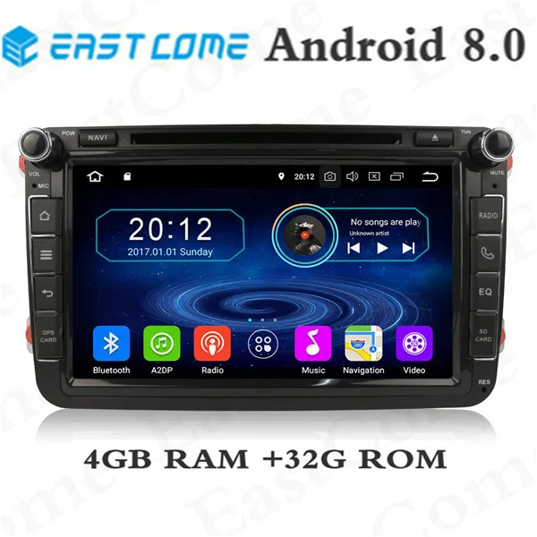 8.0 dvd only Android 8,0 Восьмиядерный 4 Гб ram автомобильный DVD для Volkswage Golf 5 Passat Polo Tiguan Skoda Octavia Yeti Superb Seat Altea Автомобильный gps радио - Цвет: 8.0 dvd only