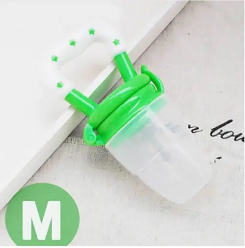 Pacifier Green M Пищевая добавка для новорожденных, питатель для укуса, сока для младенцев, Nimbler, соска для фруктов, портативная бутылочка для кормления детей, фрукты, овощи, музыка Pac - Цвет: Pacifier Green M