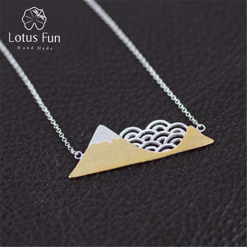 й облако и гора дизайн кулон ожерелье реальный серебро 925 новогодние товары мода