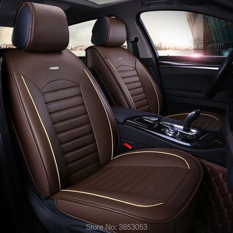 Все черные кожаные универсальные чехлы для сидений автомобиля BMW TOYOTA NISSAN |