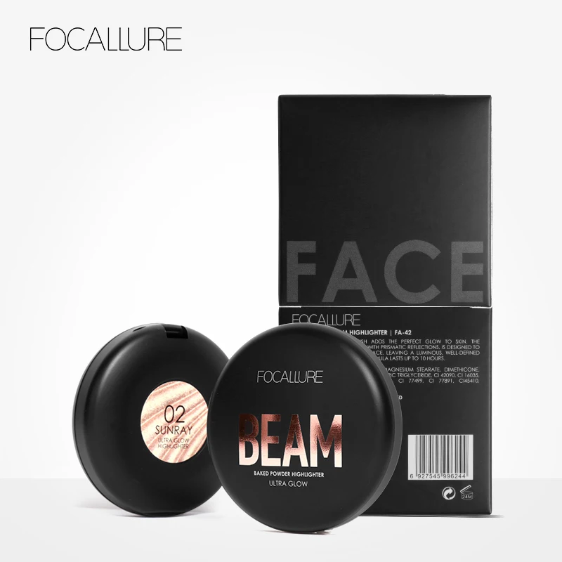 FOCALLURE 4 вида цветов Ультра светящийся луч Хайлайтер для лица Палитра пудра Макияж