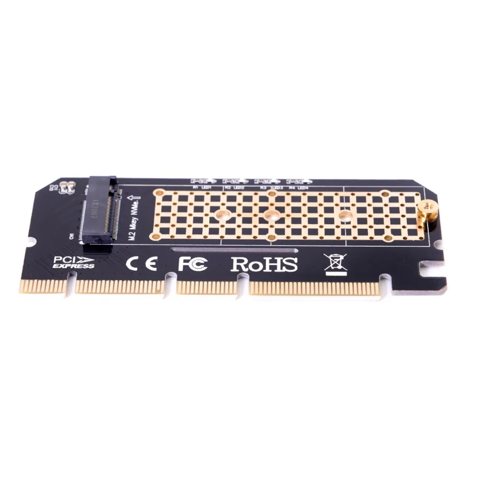 Адаптер NGFF M-key NVME AHCI SSD для материнской платы PCI-E 3 0 16x 4x XP941 SM951 PM951 970 960 EVO |