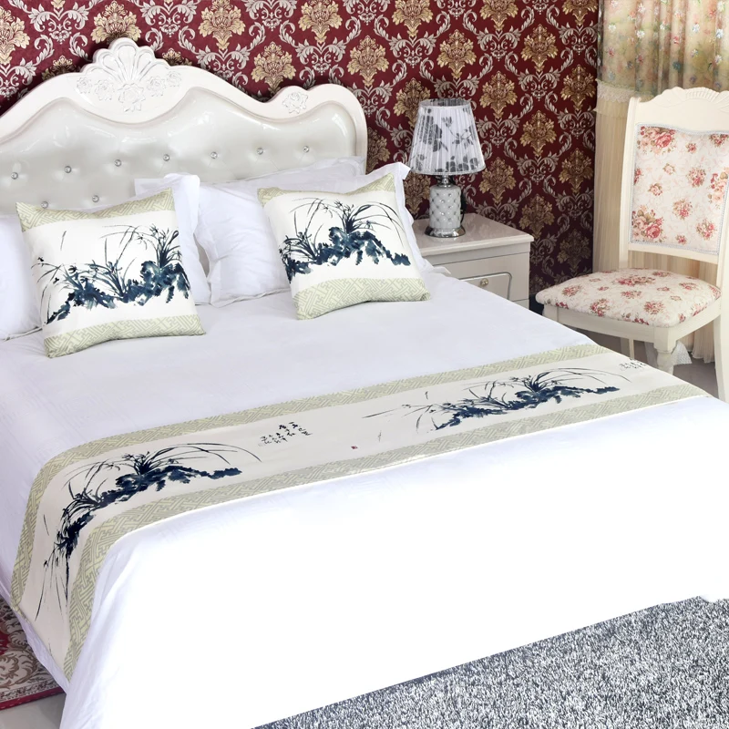 Современная кровать Hoteil полотенце с хвостом синяя и белая фарфоровая китайская