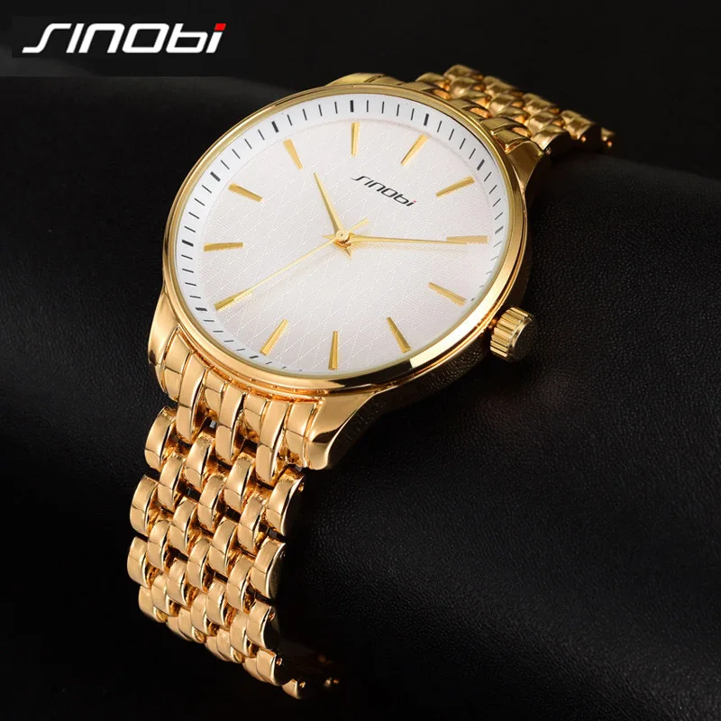 

SINOBI Fashion Casual Men's Watches Top Brand Luxury Stainless Steel Man Quartz Wrist Watch relogio masculino militar Clocks