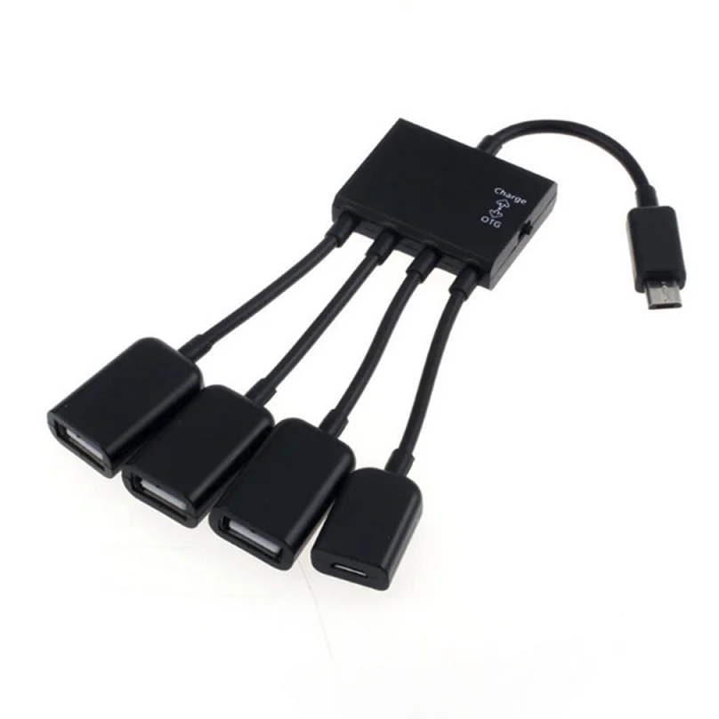 4 port OTG 3/4 порт Micro USB зарядное устройство концентратор кабель разделитель соединитель Адаптер для смартфона компьютер планшет ПК кабель для передачи данных - Цвет: 4 port