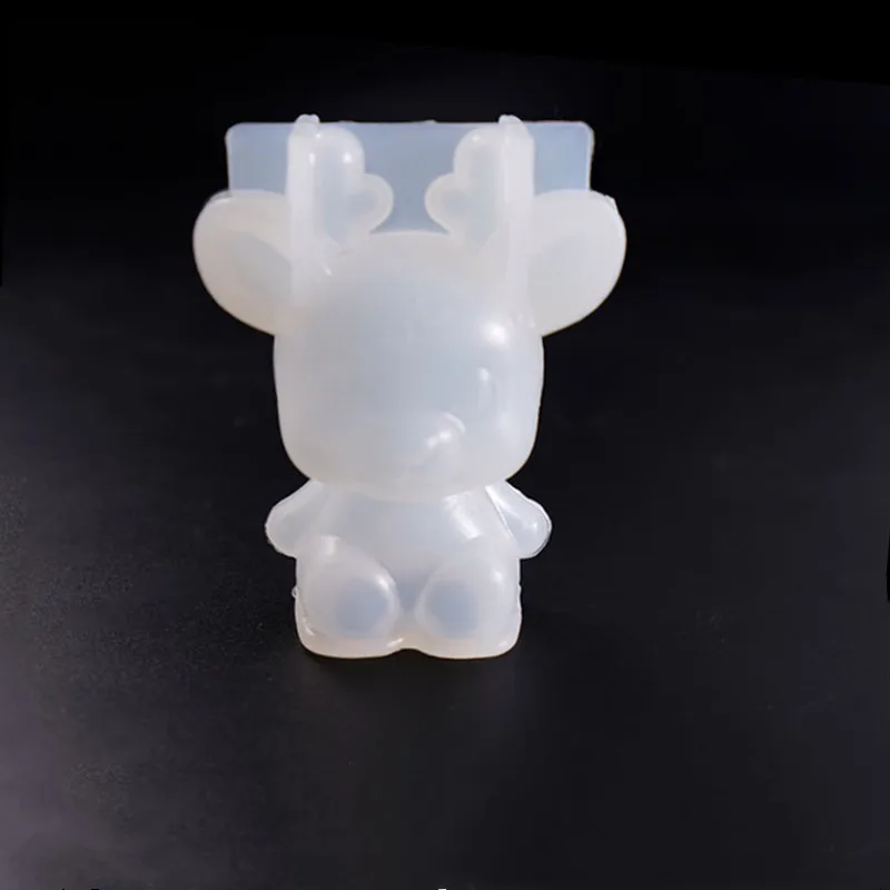 3D Elk силиконовая форма сделай сам помадка Мусс плесень Gummy Dry Pez прессформа