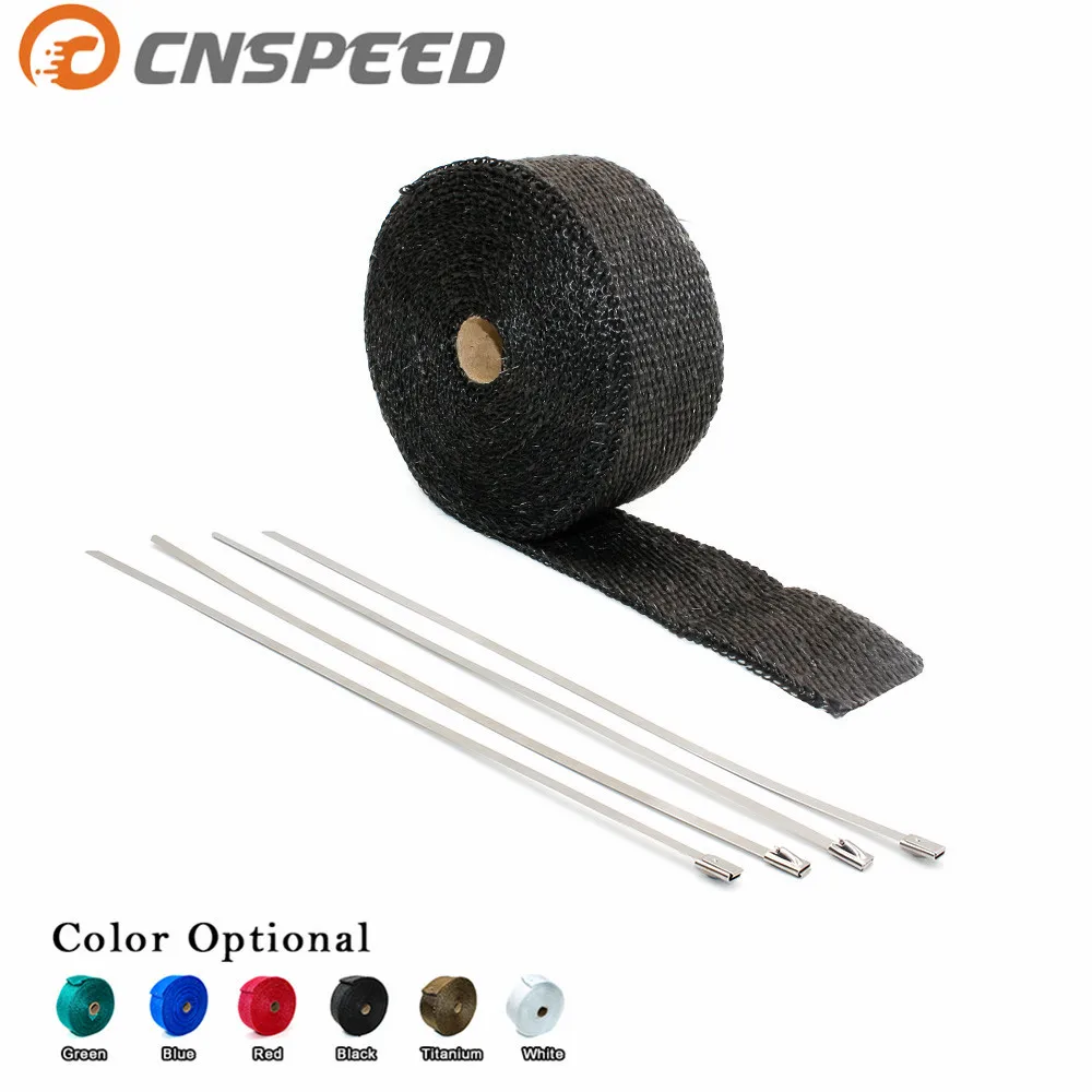 CNSPEED " x 10 м тепловой обертывание, деформация, выхлопная труба деформация, выхлопная изоляционная деформация+ 4 шт. стяжки YC100459