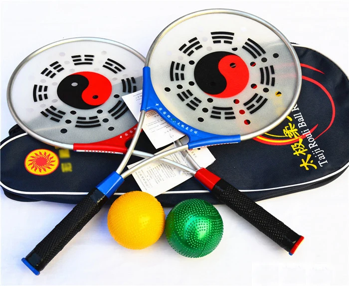 1 комплект/2 ракетки + 4 мяча пакет китайская искусственная кожа Taiji Rouli Ball Sports набор