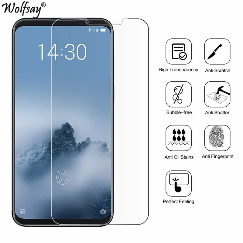 Стекло Wolfsay для телефона Meizu 16X 2 шт. защита экрана закаленное стекло M872Q пленка