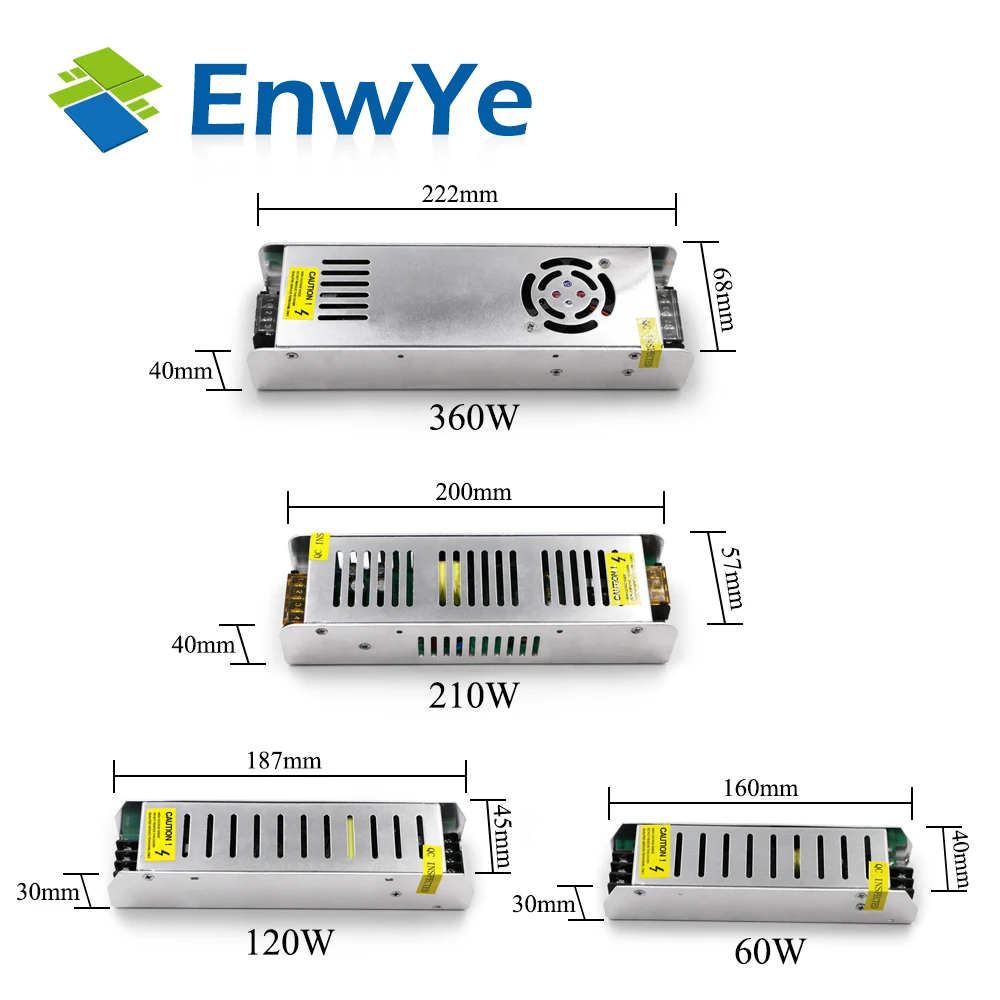 EnwYe Трансформаторы освещения DC12V Высокое качество светодиодный драйвер света для