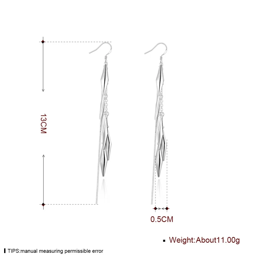Бренд gnimegil геометрические серьги подвески в форме серебряного цвета длинные с кисточками для женщин Bijoux