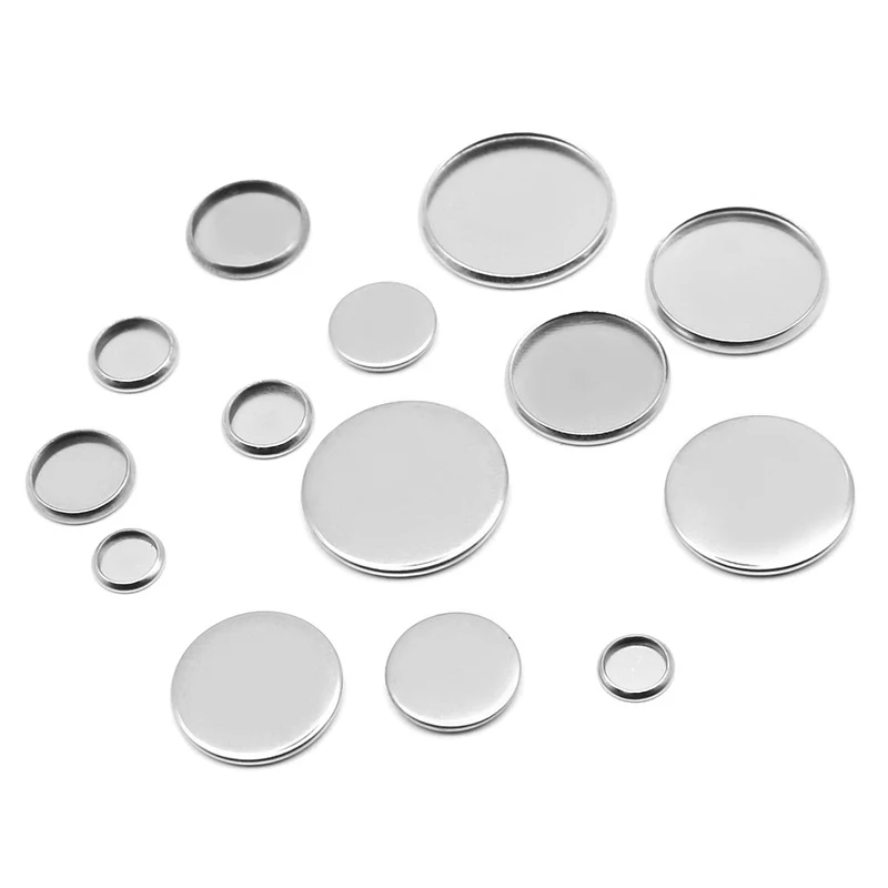 Подвесной лоток из нержавеющей стали 40 шт. 6/8/10/12/14/16/18/20/25 мм|bezel setting|blank bezel traysbezel