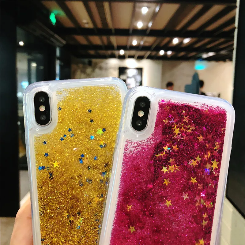 Quicksand Liquid Dynamic Silicone Glitter Case For iphone X Cover TPU Phone Cases iPhone 6 6s 7 8 Plus Bling Fundas |