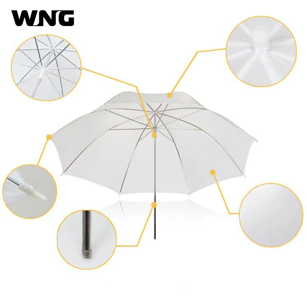 33in 83cm Lightweight Photography Flash Soft Umbrella for Photo Studio Video Shooting Translucent White Diffuser Umbrellas | Электроника