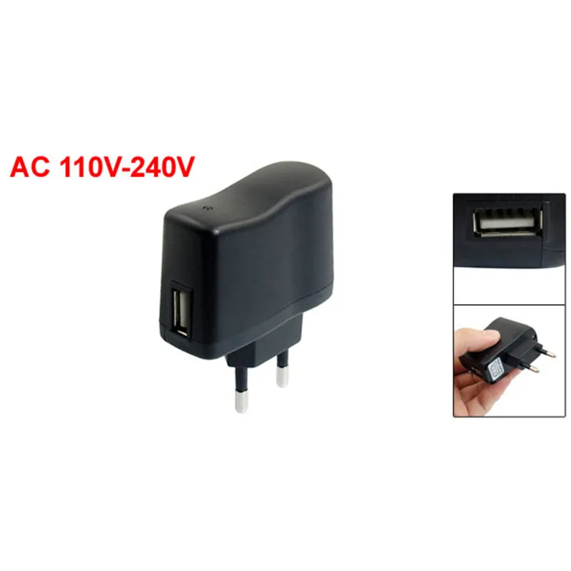 AC 110V-240V к DC 5V 0.5A 500mA USB штепсельной вилке ЕС адаптер питания зарядное устройство