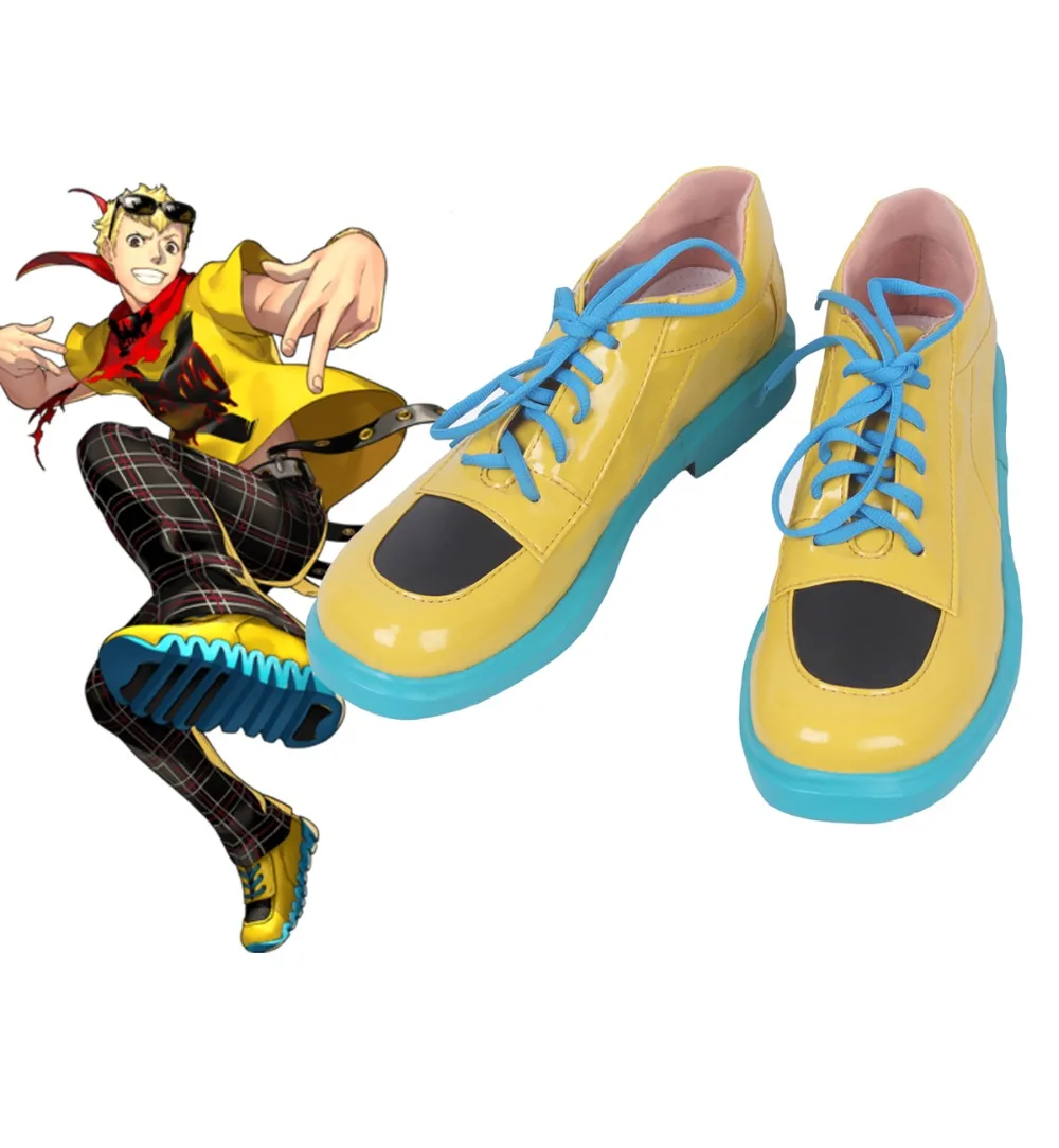Обувь для косплея Persona 5 Ryuji Sakamoto желтые ботинки изготовленные на заказ любого