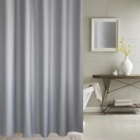 2019 shower curtain thick jacquard curtains high grade bathroom silver gray honeycomb textured polyester fabric
