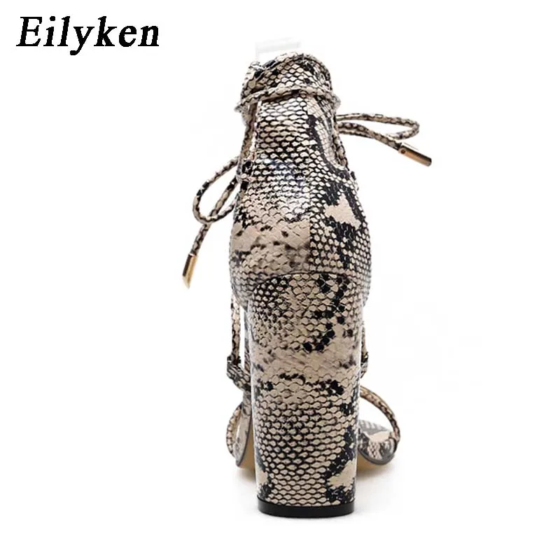 Eilyken/Новинка 2021 года Модные римские сандалии с принтом животных Пикантные