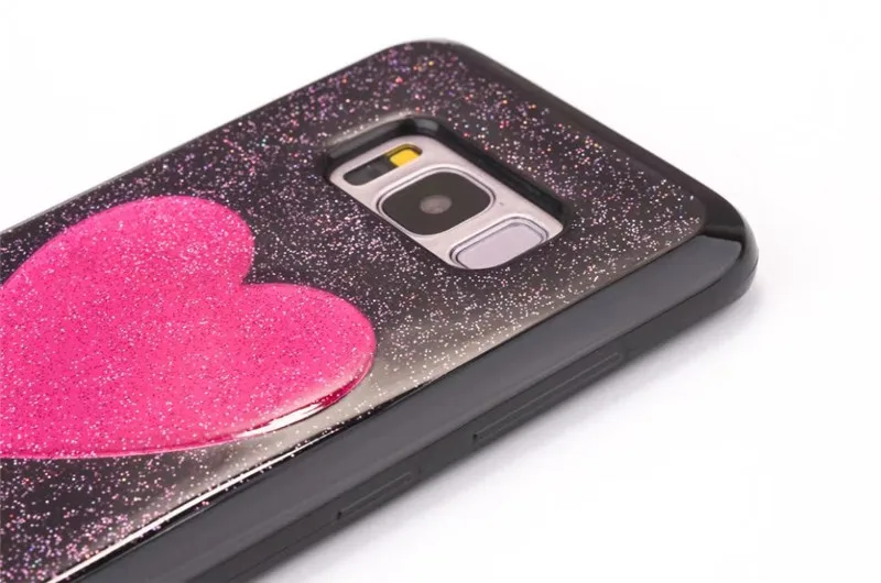 Блестящая Звезда для galaxy S8 s8 + Мягкий ТПУ чехол Любовь блеск задняя крышка Samsung Galaxy