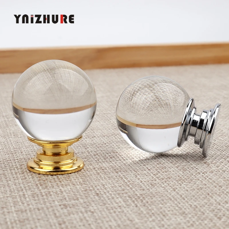 Ручки для шкафа ящики кухонного ручки из прозрачного хрустального стекла 30 мм 1