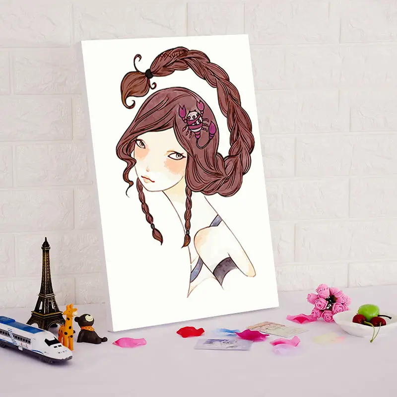 Раскраска по номерам цифровой постер со скорпионом и мультяшным рисунком