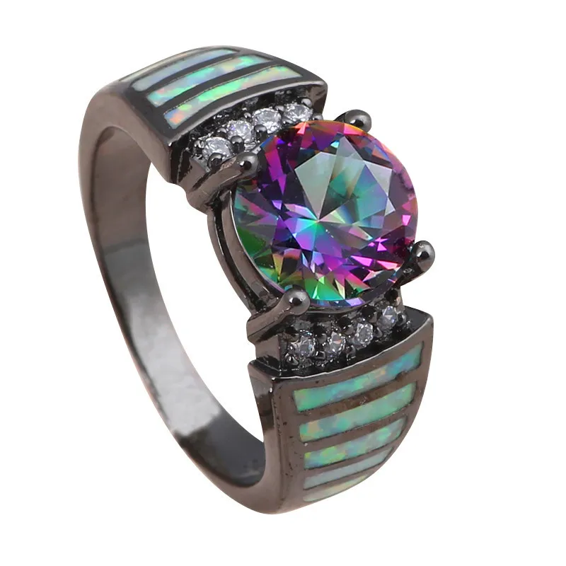 Брендовый дизайнерский бриллиантовый Белый огненный опал серебряный печатный