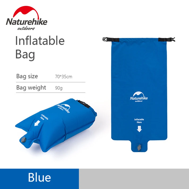 Blue Bag Naturehike надувной матрас складной походный коврик надувная кровать Одиночная надувная подушка сверхлегкий спальный коврик воздушный коврик NH19Z032-P - Цвет: Blue Bag