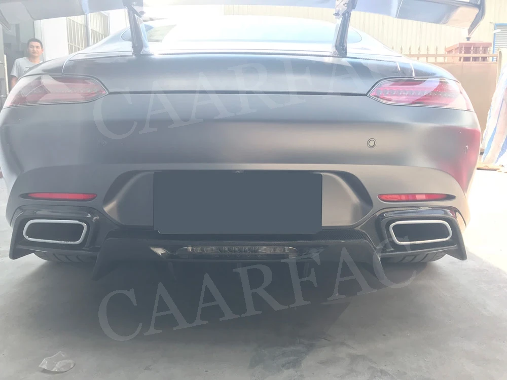 GT GTS рассеиватель задней губы из углеродного волокна спойлер для Mercedes Benz AMG GT AMG GTS AMG GTR Coupe 2 двери FRP бампер