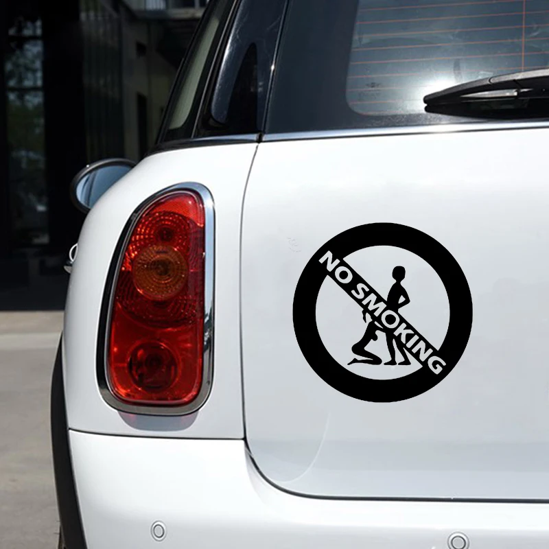 

Sticker 13.5cm*13.5cm Girl And Boy No Smoking Fashion Stickers Funny Vinyl window Styling Decal Motorcycle Sticker On window