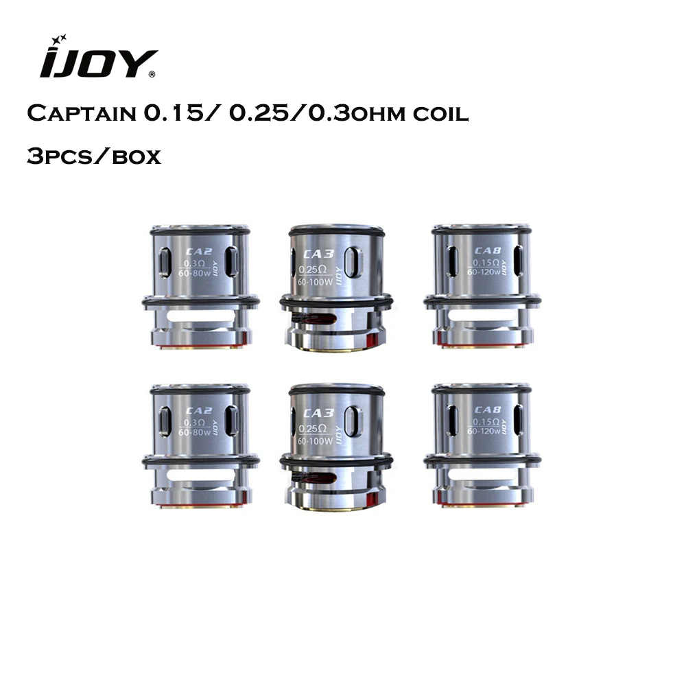 Оригинал 3 шт. 9 Ijoy Captain CA2/CA3/CA8 катушка 0. Ом/0 15 Ом головка для IJOY Mini Subohm атомайзер