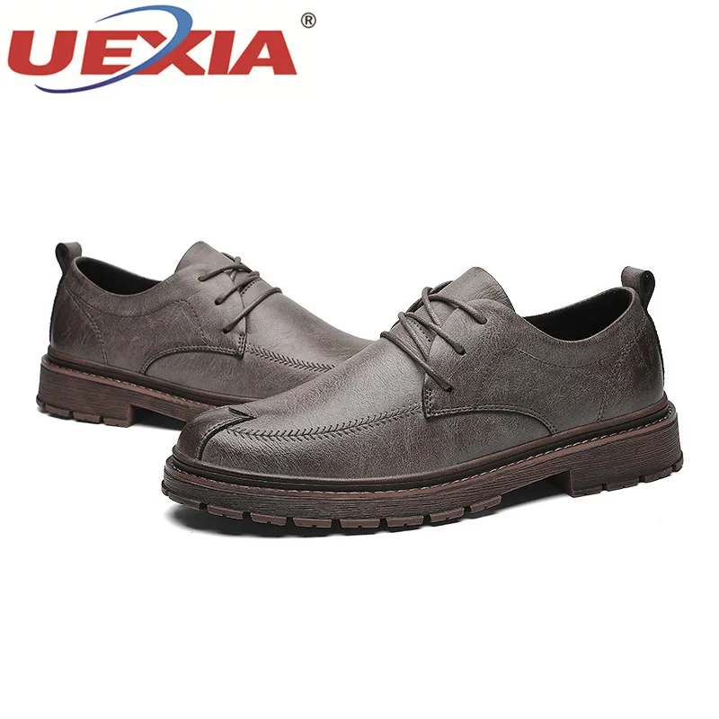 UEXIA зимние классические роскошные модные Для мужчин обувь Высокое качество