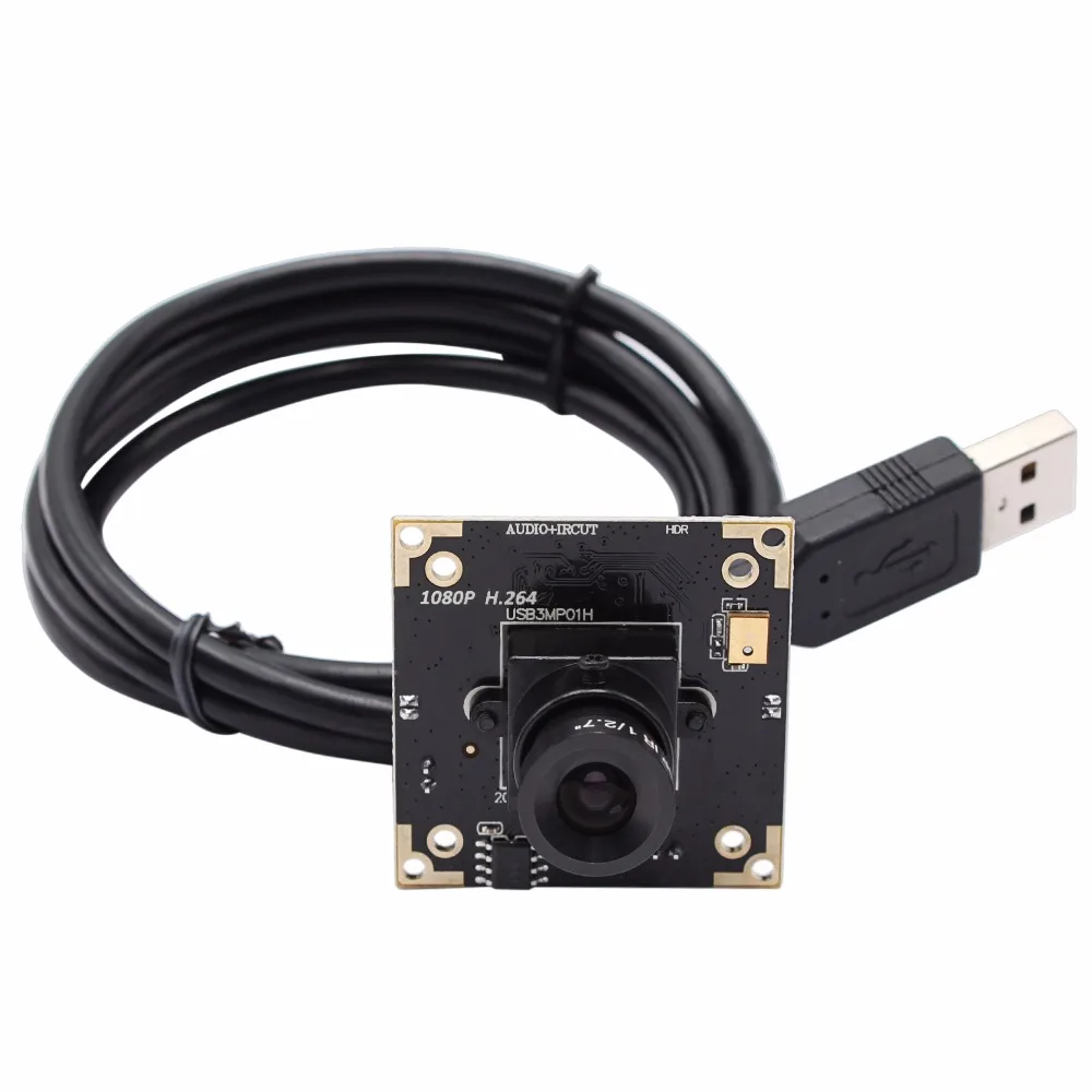 Плата модуля камеры WDR USB 1080P H.264 MJPEG UVC Windows Linux Android Mac Plug Play без драйвера с