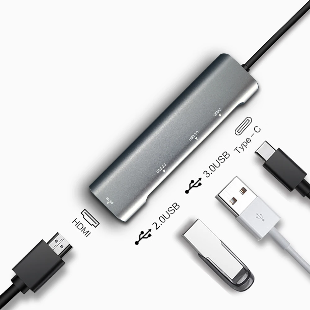 Концентратор USB Type C док-станция для MacBook Pro samsung Galaxy S8 huawei P20 Pro