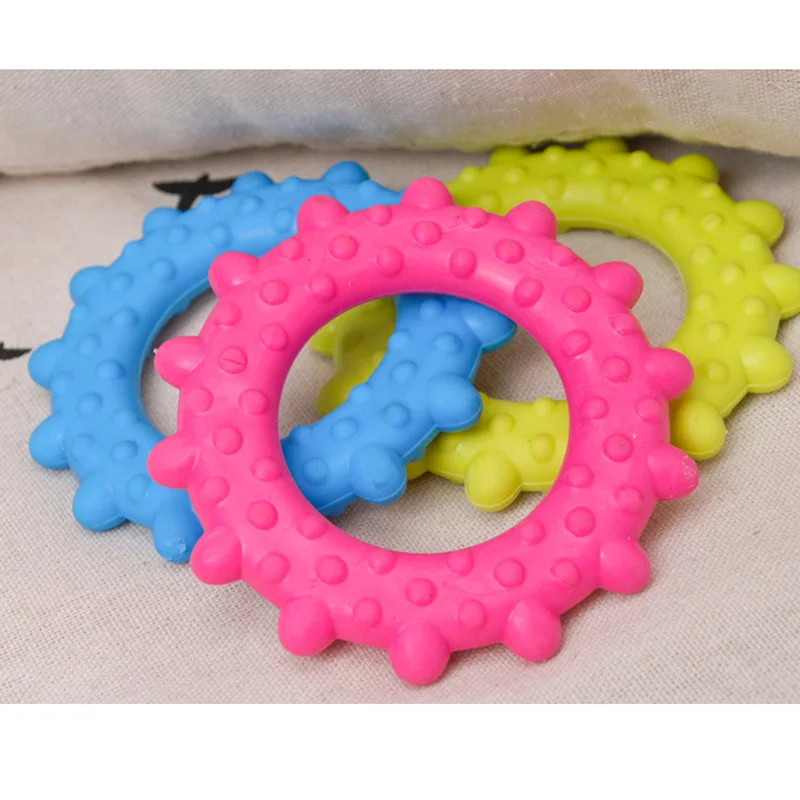 1pcs Hot Sale Pet Dog Toys Cute TPR Sun Shaped Toy Rubber Resistant Interactive Bite Clean Teeth Chew Training Supplies | Дом и сад