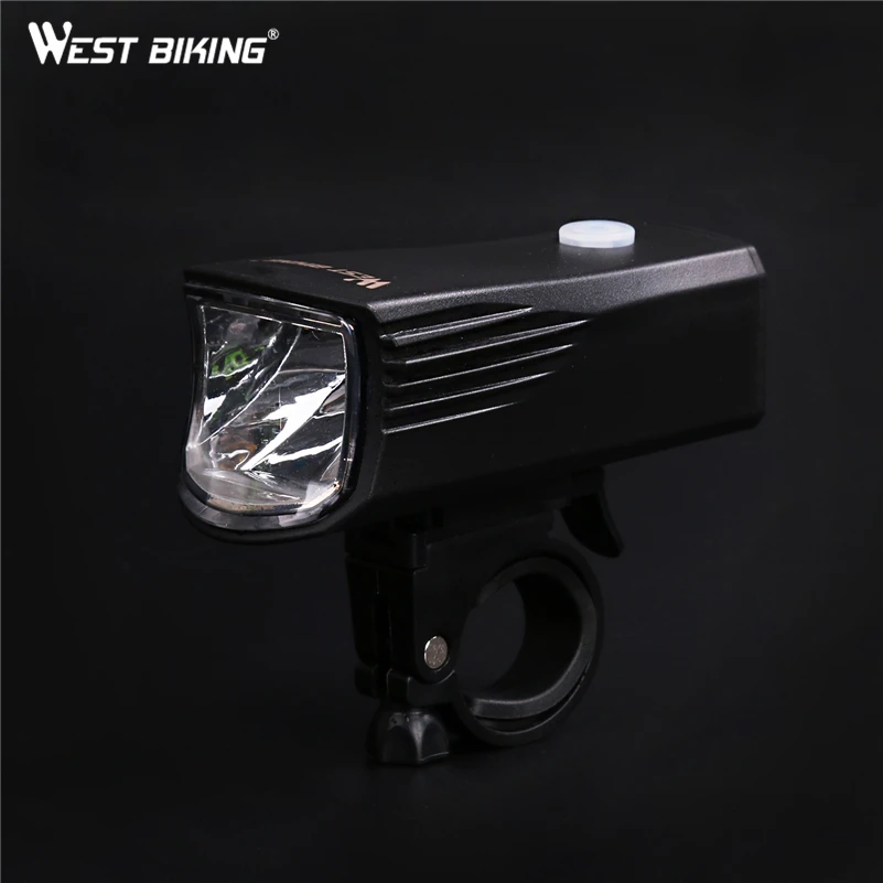 WEST BIKING USB Перезаряжаемый велосипедный фонарь передний руль светодиодный s